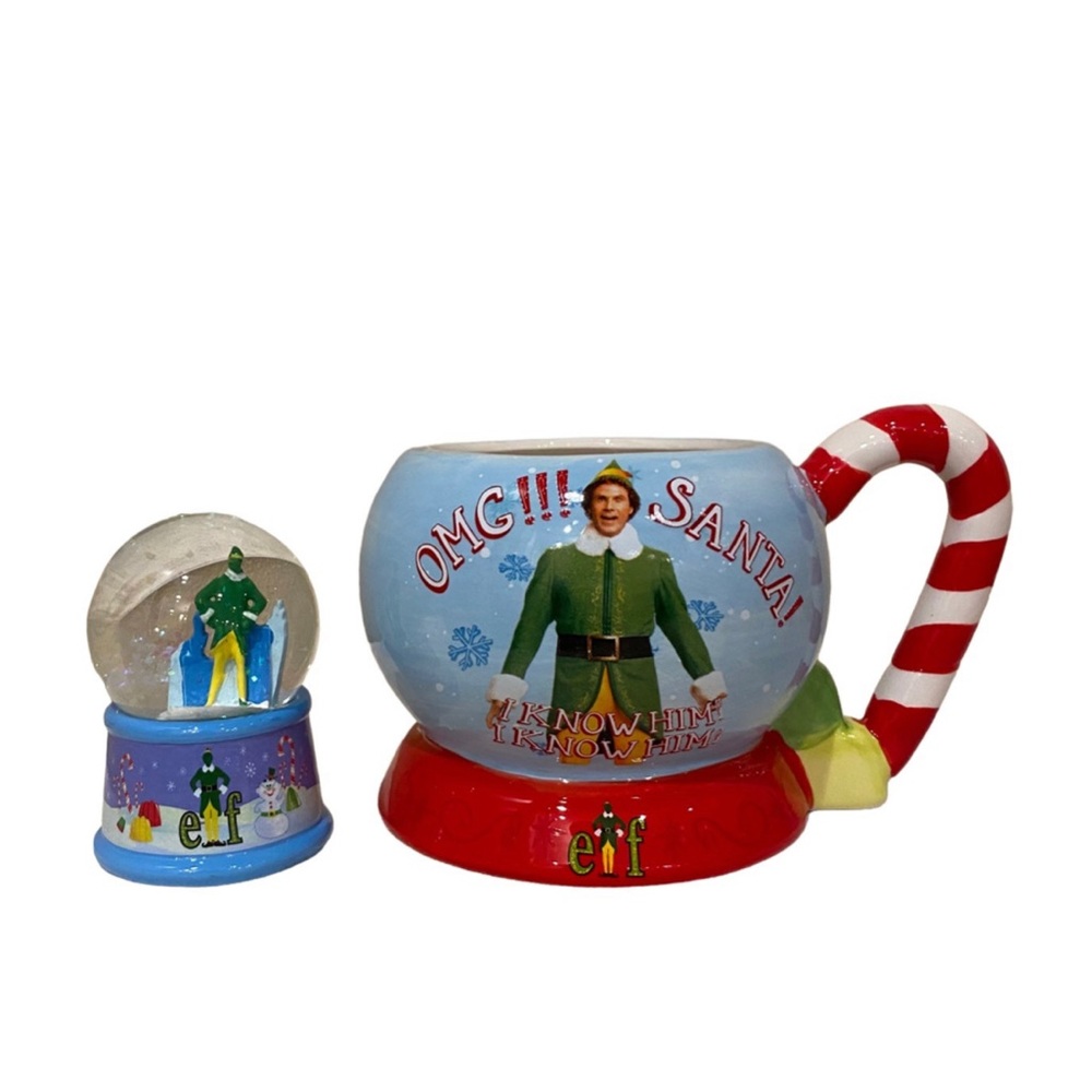 Warner Bros. Buddy the Elf Molded Mug and Snow Globe Set